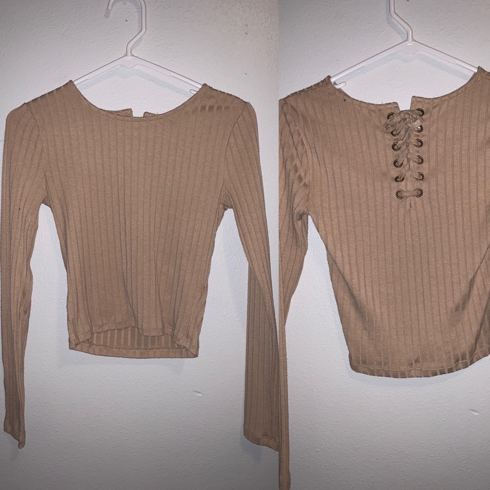 Tan crop top